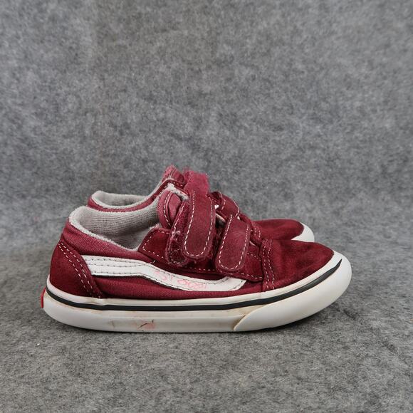 Vans Shoes Toddler 8.5 Sneakers Old Skool Suede Canvas Skate Casual Double Strap - Picture 1 of 12